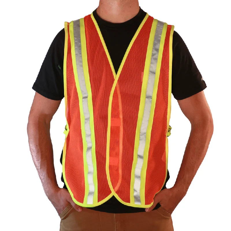 High-end Customization 2W International Unisex Blaze Mesh Safety Vest_Orange