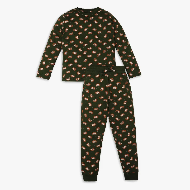 Boys Regular Fit Printed T-Shirt with Pyjama Sleepwear Set