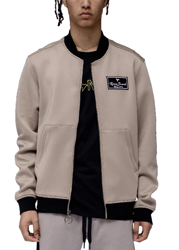 Konus Men's Scuba Bomber Jacket in Taupe