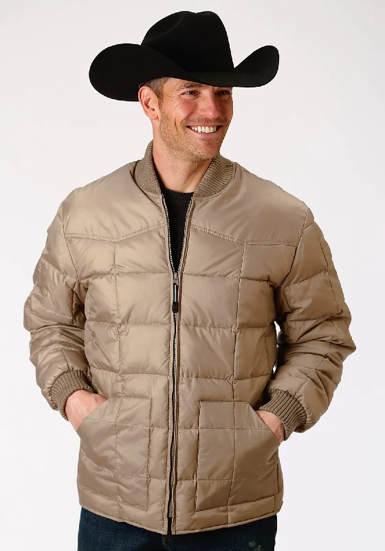 High-end Fashion Roper Rangegear Mens Khaki Polyester Insulated Jacket