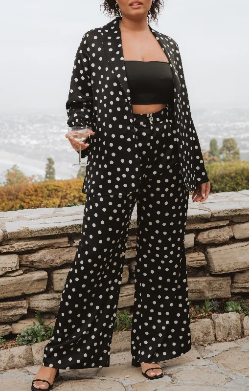 Classic Design Hayes Trouser ~ Polka Dot Luxe Satin