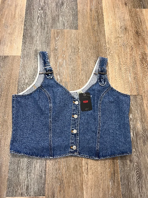 Vest Other By Levis In Blue Denim, Size: XXL