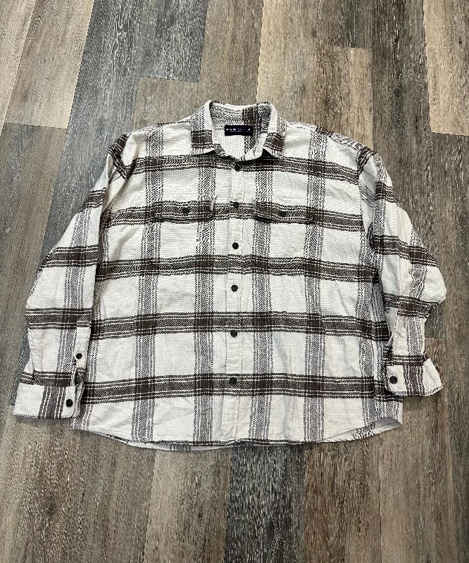 Minimal Classic Jacket Shirt By Abercrombie And Fitch In Plaid Pattern, Size: Xxl