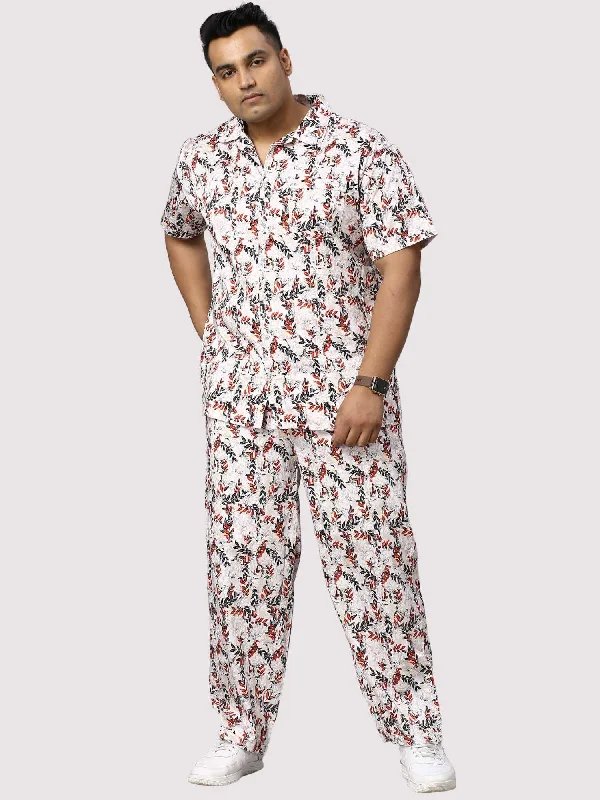High-quality Design Petal Wand Digital Printed Full Co-Ords Men's Plus Size