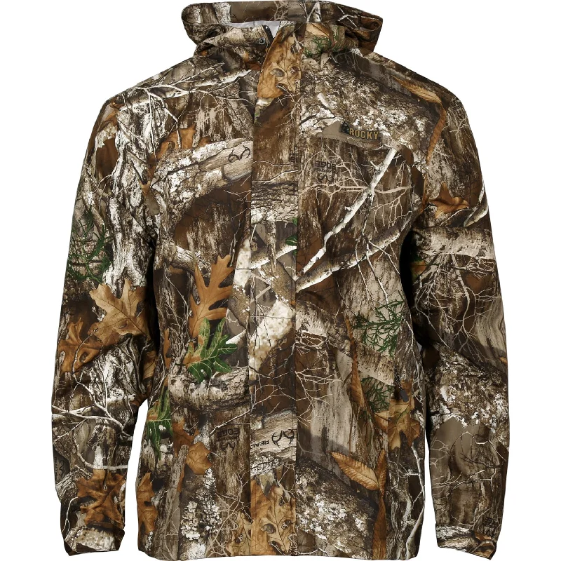 Rocky Mens ProHunter Rain Hood Realtree Edge Nylon Softshell Jacket