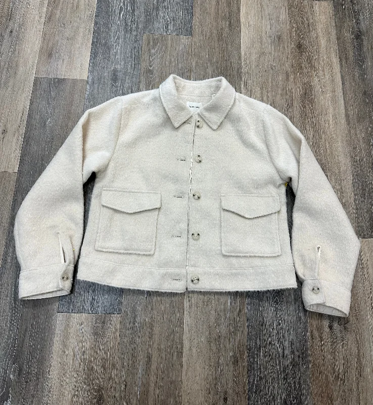 Jacket Shirt By 7 Diamonds In Cream, Size: S