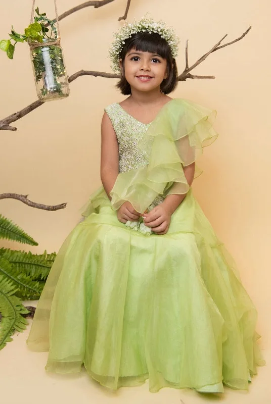 Fashion Expert Pre-Order: Green Heavy Ghagra