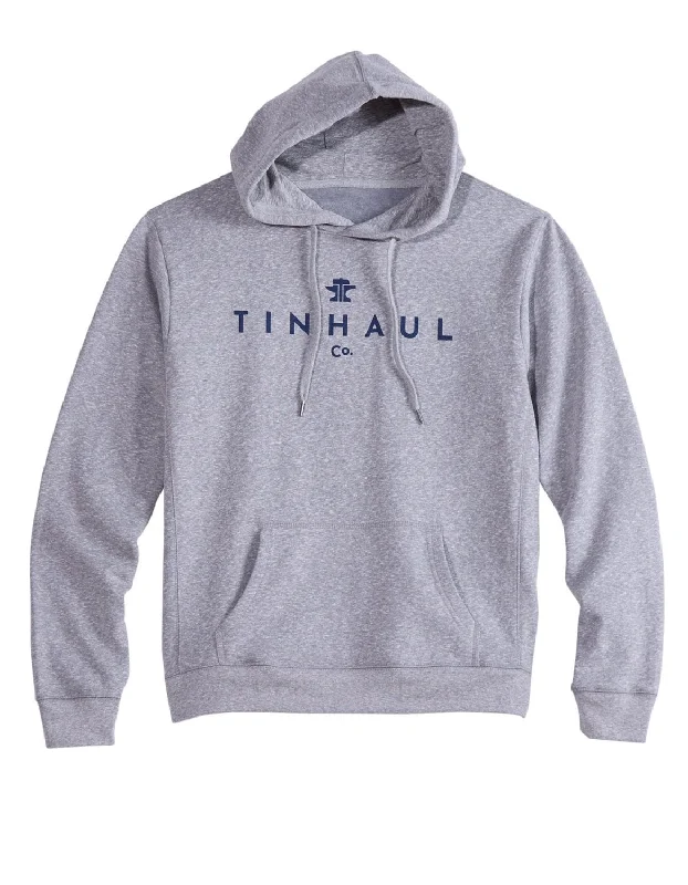 Tin Haul Mens Anvil Hammer Fleece Grey Poly/Cotton Hoodie