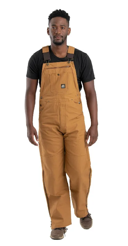 Integrated Design Berne Mens Brown 100% Cotton Unlined Duck Bib Overall