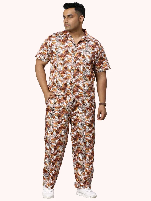Sports Style Sandstone Digital Printed Full Co-Ords Men's Plus Size
