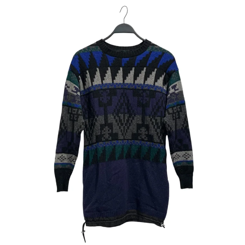 Sacai/Heavy Sweater/1/Plaid/Wool/MLT/PATTERNED WOOL SWEATER