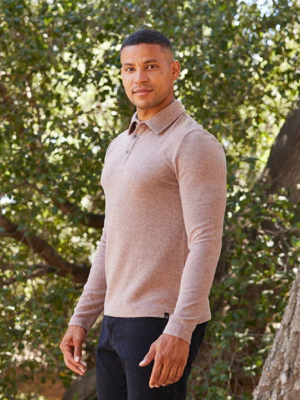 Henrique Sweater Knit Long Sleeve Polo