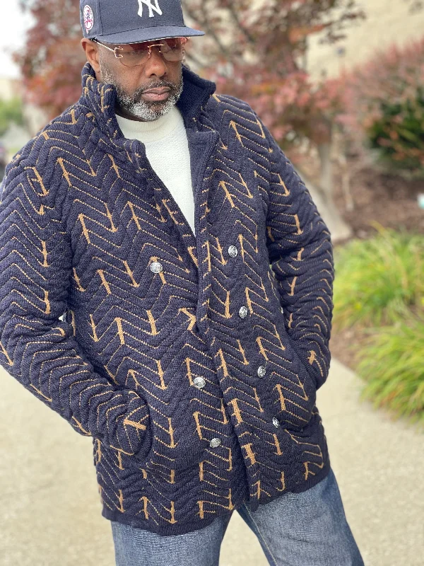 LCR DB Cardigan (Navy/Mocha)