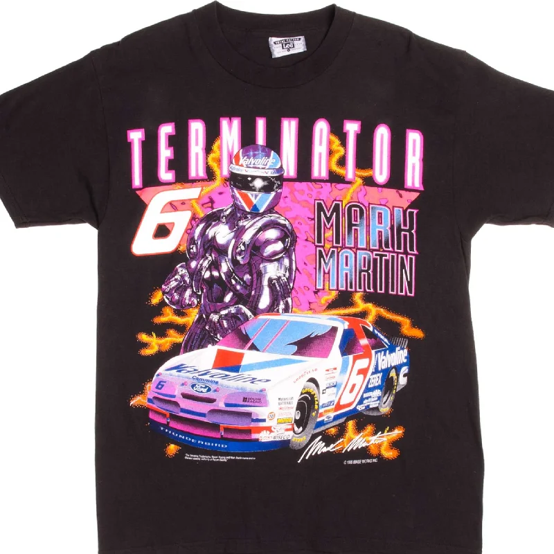 VINTAGE NASCAR MARK MARTIN TERMINATOR 1995 TEE SHIRT SIZE LARGE MADE IN USA