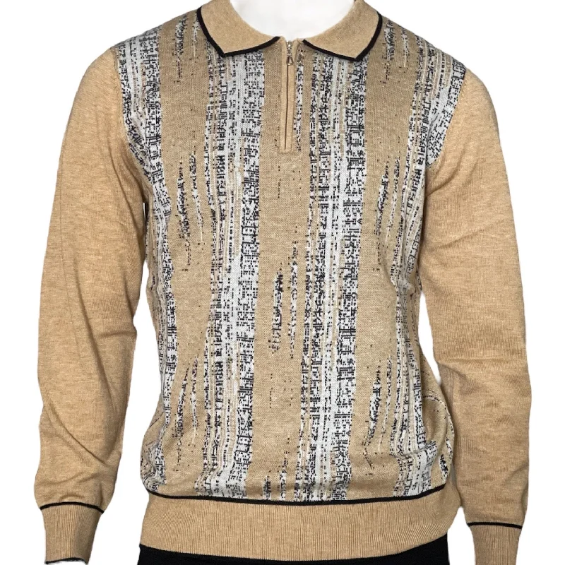 Cigar Couture "Vango" Sweater (Tan/Black) 311