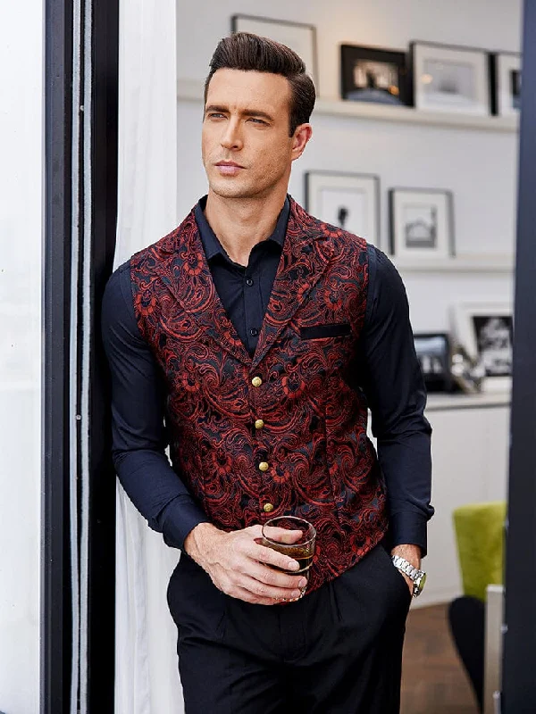 Basic Version Luxury Floral Tuxedo Vest (US Only)