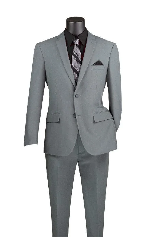 Slim Fit 2 Piece Suit Color Medium Grey