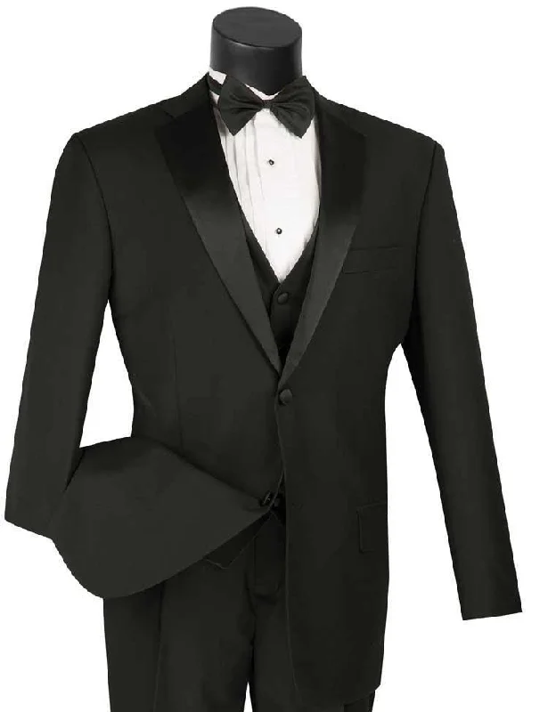 Black Tuxedo 3 Piece Regular Fit with Black Bow Tie