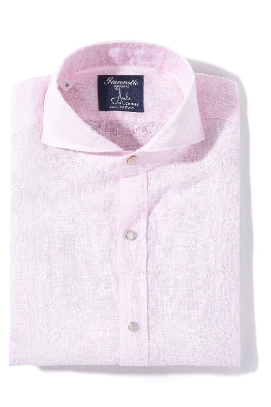 Sorgue Linen Shirt In Pink