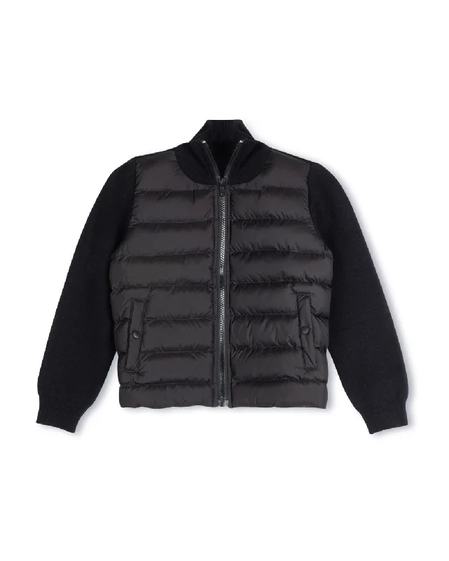 Knit Sleeve Puffer Jacket