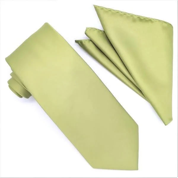 Sage Tie and Hanky Set