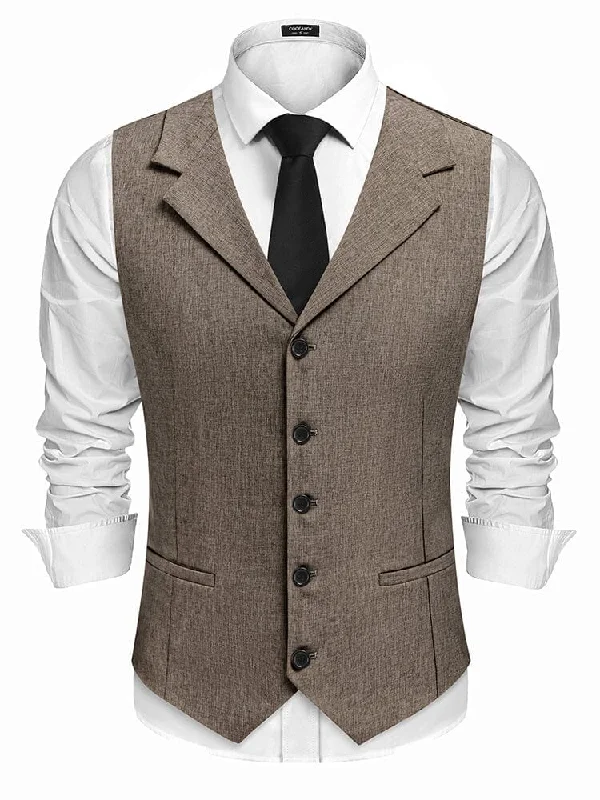 Printed Patterns Slim Fit Notch Lapel Formal Vest (US Only)
