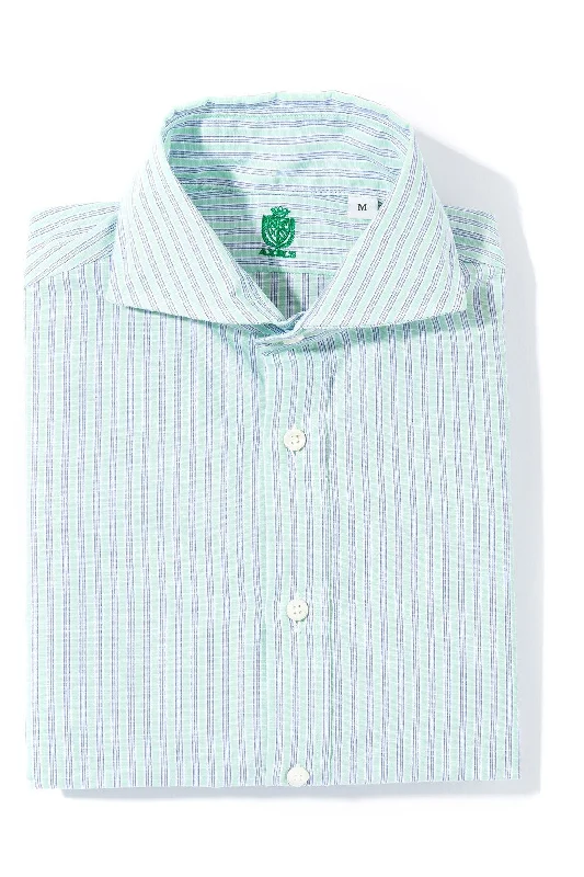 Taycan Cotton Linen Shirt in Green