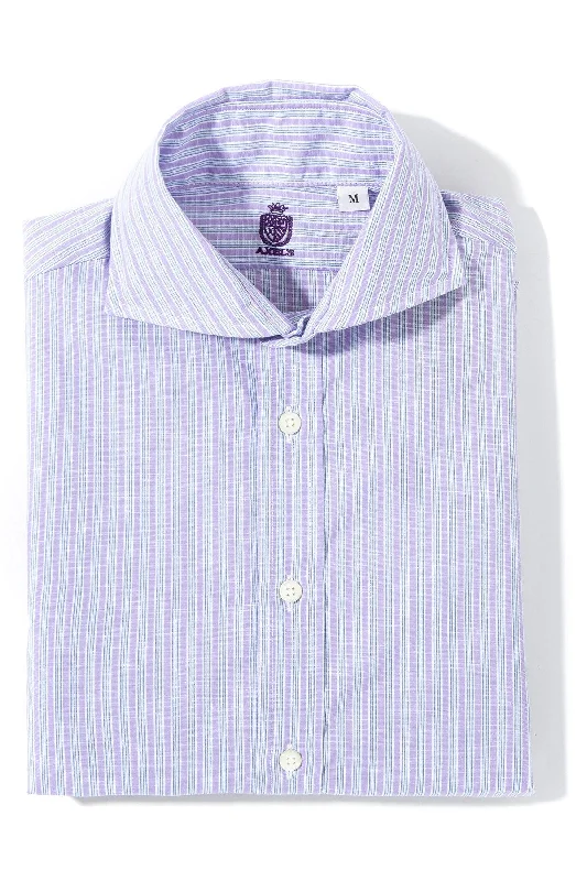 Taycan Cotton Linen Shirt in Purple