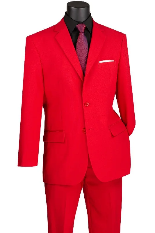 Red Regular Fit 2 Piece Suit