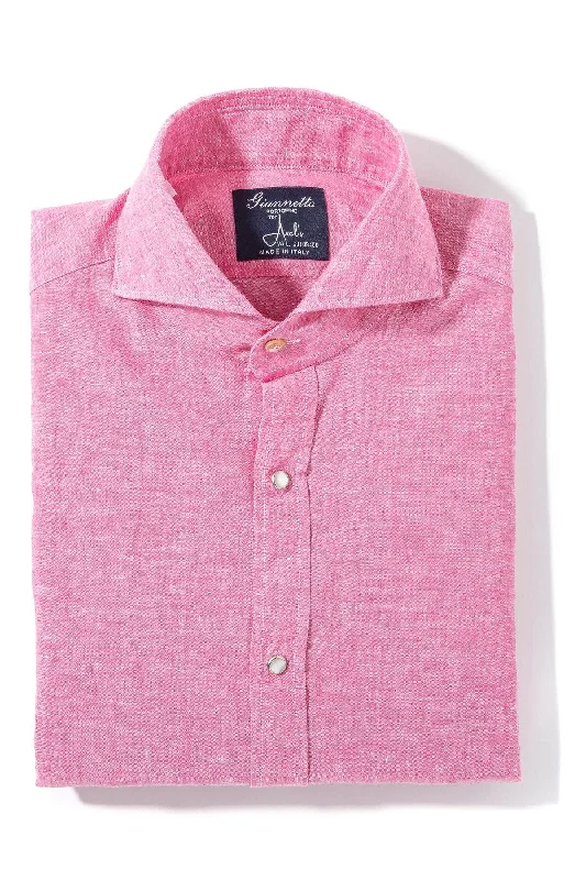 Mach Linen Cotton Shirt in Pink