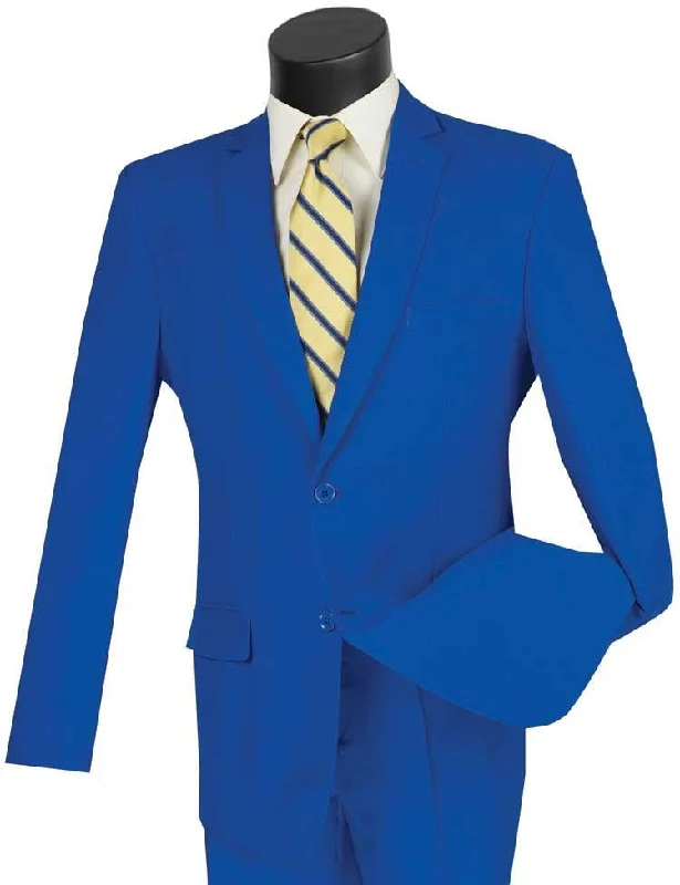 Royal Blue Regular Fit 2 Piece Suit