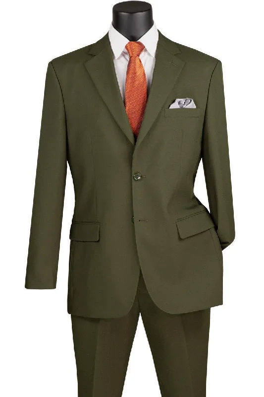 Olive Regular Fit 2 Piece Suit