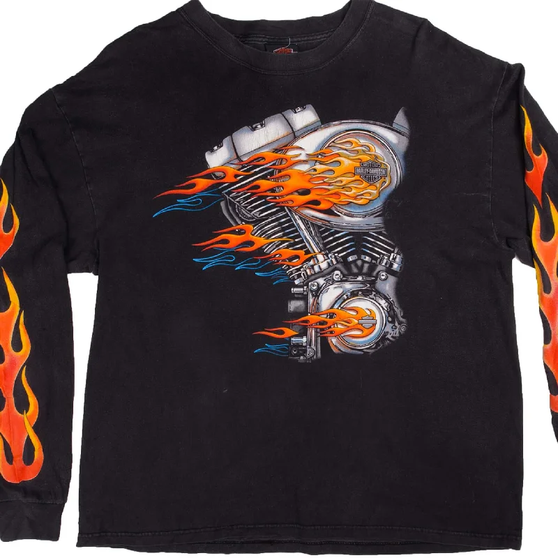 VINTAGE HARLEY DAVIDSON SAN DIEGO SAN DIEGO LONG SLEEVES TEE SHIRT 2001 SIZE LARGE MADE IN USA
