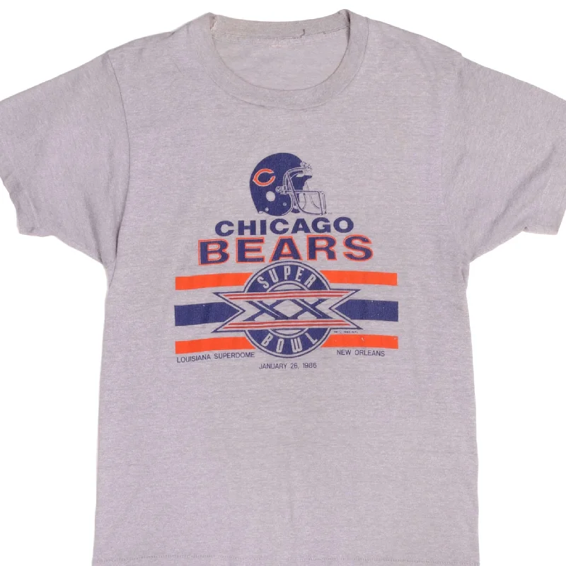 VINTAGE NFL CHICAGO BEARS SUPER BOWL TEE SHIRT EARLY 1986 SIZE MEDIUM