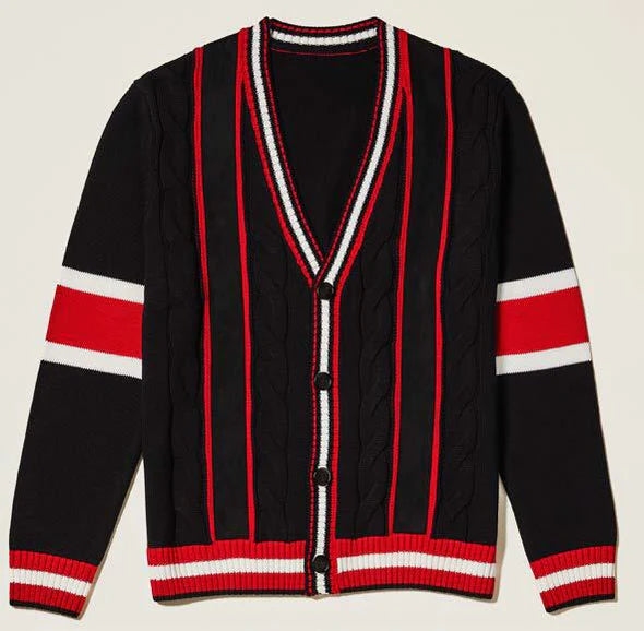 Inserch "Cardi" Cardigan (Black/Red)