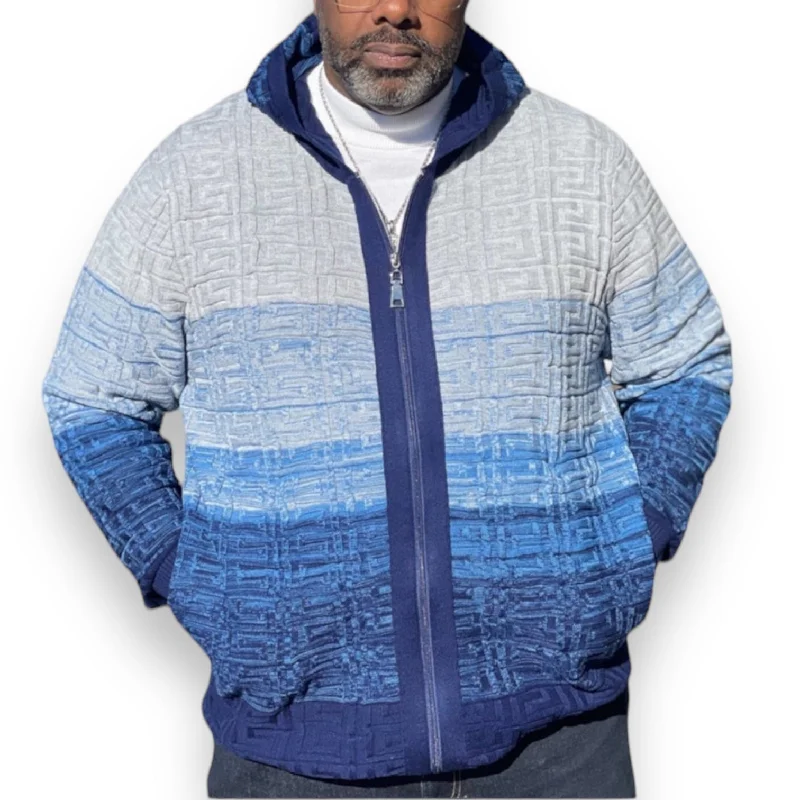 Prestige Full Zip "Midtown" Sweater (Navy) 484