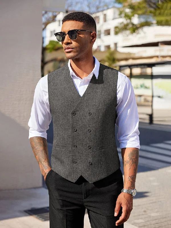 Minimal Classic Lightweight Double Breasted Suit Vest (US Only)