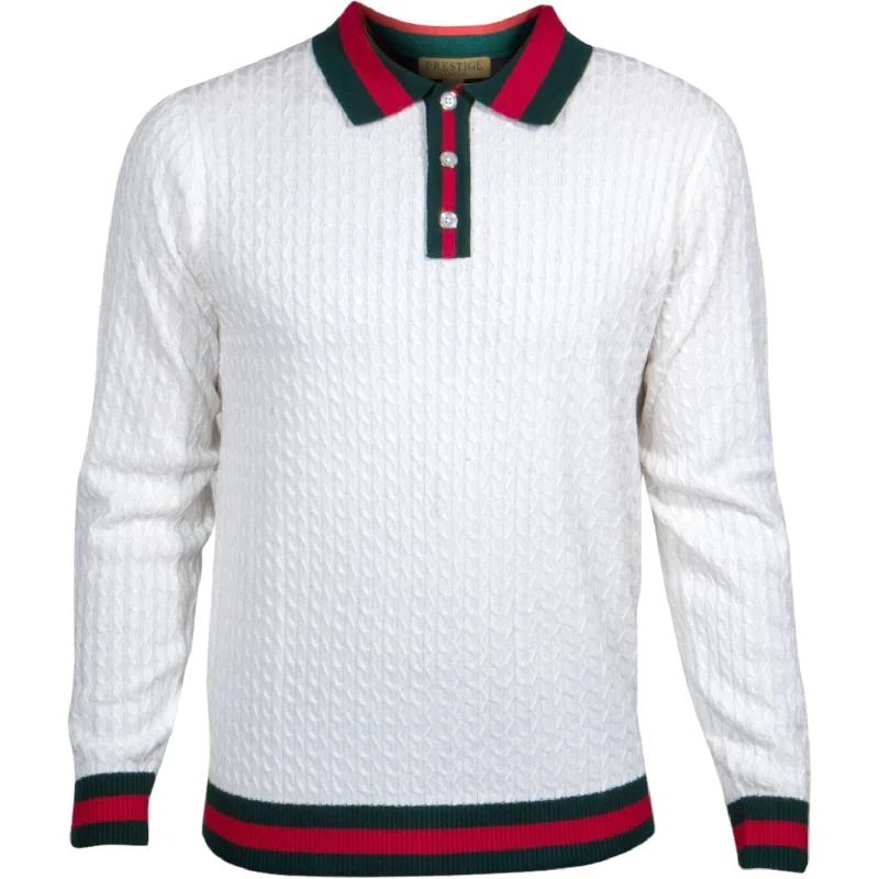 Prestige "highrise3.0" Polo (White/Red/Green) 474