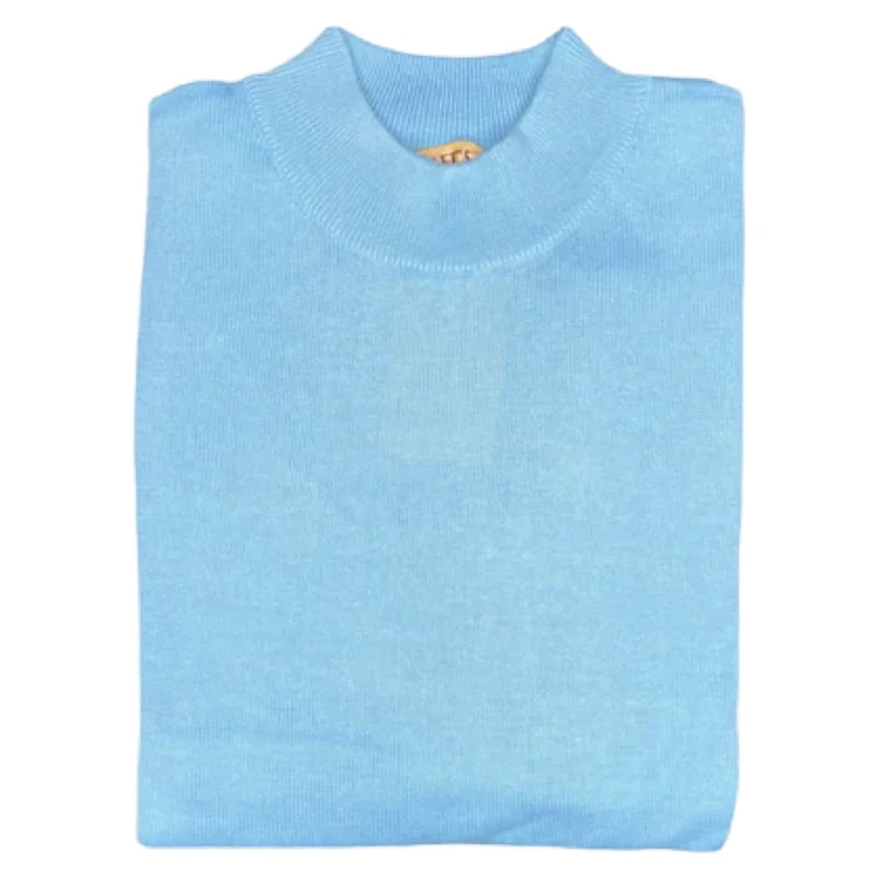 Inserch Cotton Blend Mock Sweater (Blue Mist)