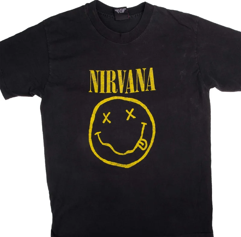 VINTAGE NIRVANA TEE SHIRT 90S SIZE MEDIUM MADE IN USA