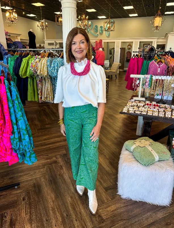 Cozy Fit Retro Pants: Green
