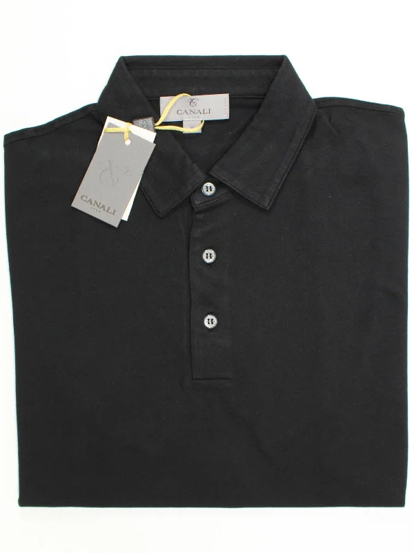 Fashionable Items Canali Polo Shirt Black Cotton Short Sleeve Polo Shirt 48 / S SALE Fashionable Items Canali Polo Shirt Black Cotton Short Sleeve Polo Shirt 48 / S SALE