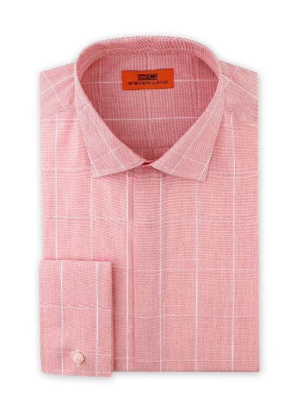 Fine Graph Dress Shirt | Peach