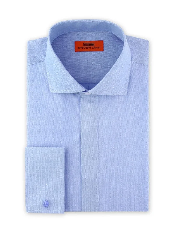 Herringbone Dress Shirt | Blue