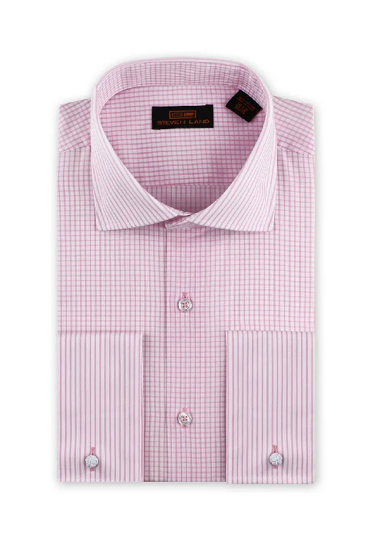 Steven Land | Flextime Dress Shirt French Cuff &  Spread collar Dress Shirt | Lavender Color