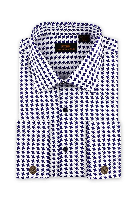 Steven Land | Star-Tooth Shirt | Navy Blue