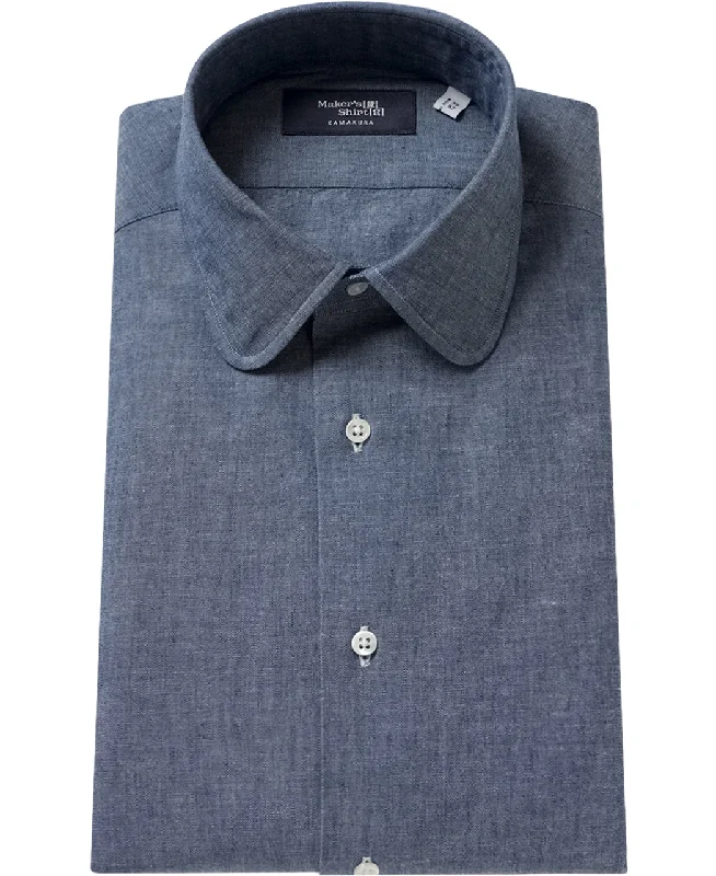 TOKYO SLIM FIT - Round Collar Chambray