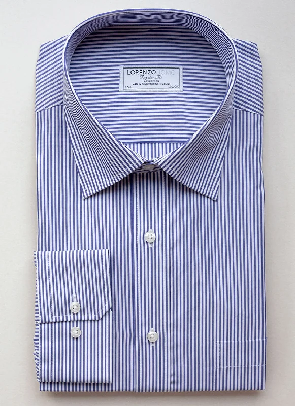 William Fullest Fit Shirt in Dark Blue Stripe