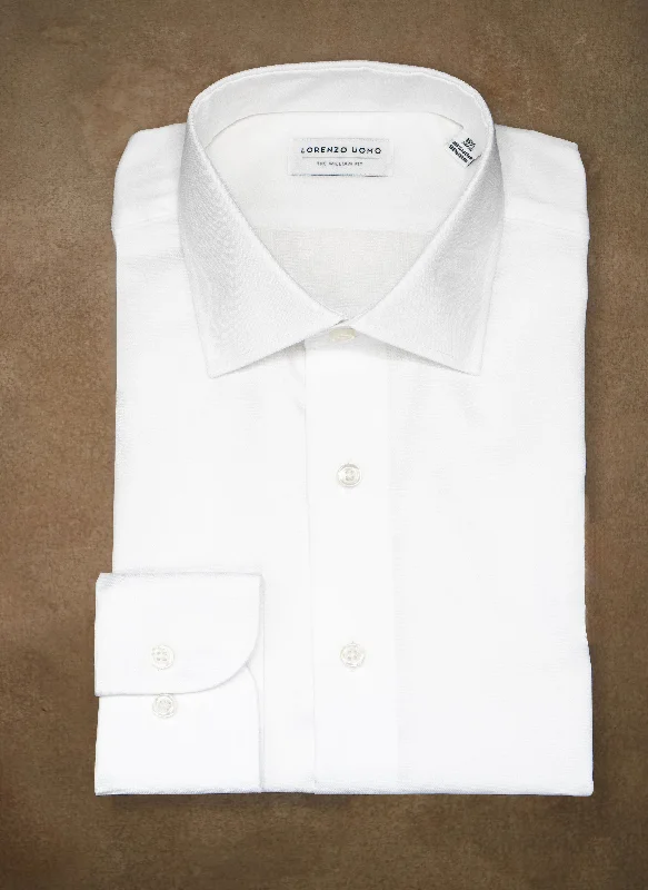 William in White Nano Diamond Shirt