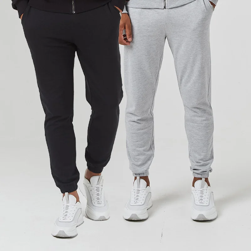 2-Pack Relaxed Fit Jogger | Black Light Grey Marl